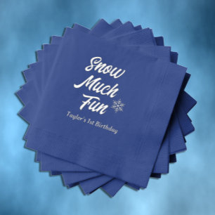 Neige beaucoup amusant pour être un 1er anniversai