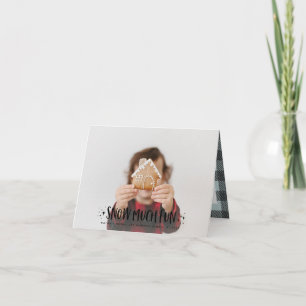 Neige beaucoup amusant script photo texte et la fa