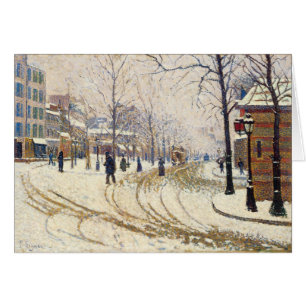 Neige, Boulevard de Clichy, Paris par Paul Signac