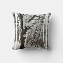 Neige dans les bois 1 LS Coussin de jet