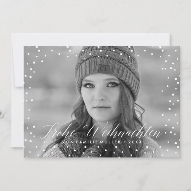 Neige de Noël | Carte de Noël (Devant)