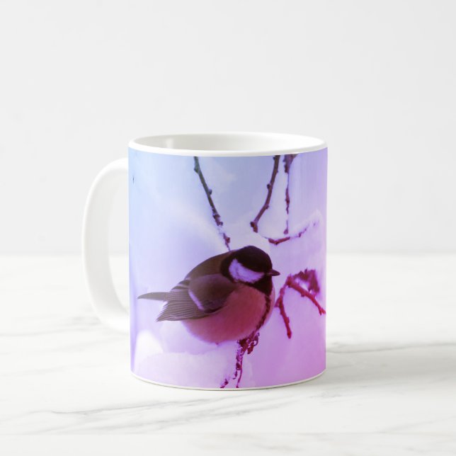Neige d'oiseau 325 ml Mug blanc classique (Devant gauche)