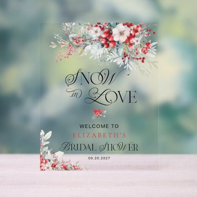 Neige en amour hiver Fête des mariées Florale Bien (Neutre)