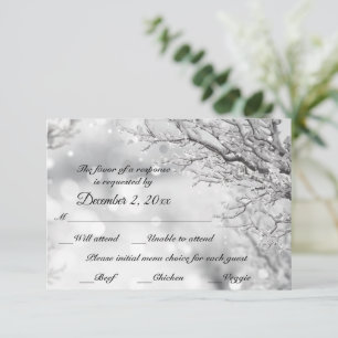 Neige et glace étincelantes RSVP hiver + Menu