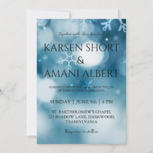 neige hiver merveilleuse invitations de mariage