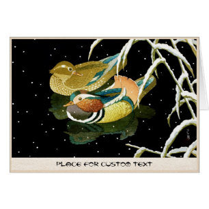 Neige japonaise fraîche d'étang de noir de canard