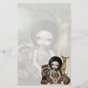 "Neige papeterie blanche et de ses amis animaux"