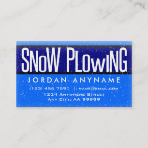 Neige Poussant Avec Neige Tombant Carte de visite