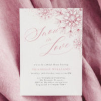 Neige rose en amour Nuptiale Douche Invitation