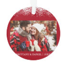 Neige Top Notre Premier Noël Engagé Photo Rouge