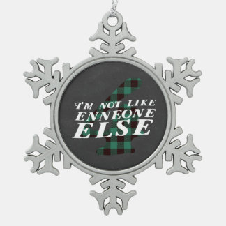 Neige Type 4 ornement drôle d'Enneagram de flocon de