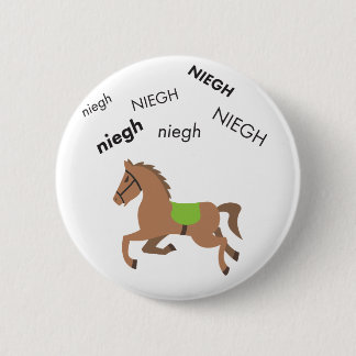 Neigh Horse Cute Emoji 2 Inch Round Button