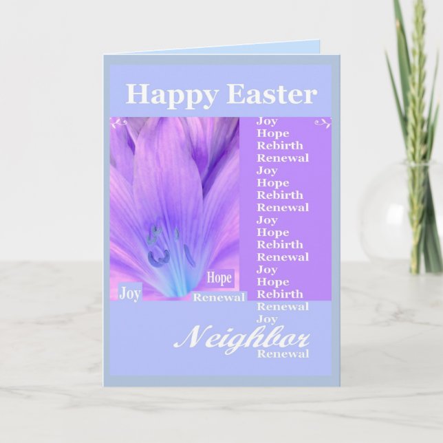 NEIGHBOR - Happy Easter with Lily Holiday Card (Front)