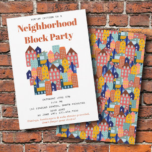 Neighborhood Block Party Meet Your Neighbors Invitation
