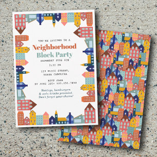 Neighborhood Block Party Meet Your Neighbors Invitation