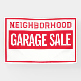 Neighborhood Garage Sale Banner 2.5' X 4'