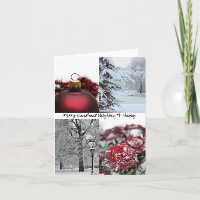 Neighbour and Family Merry Christmas card (Front)