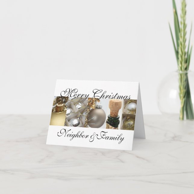 Neighbour and Family Merry Christmas card (Front)