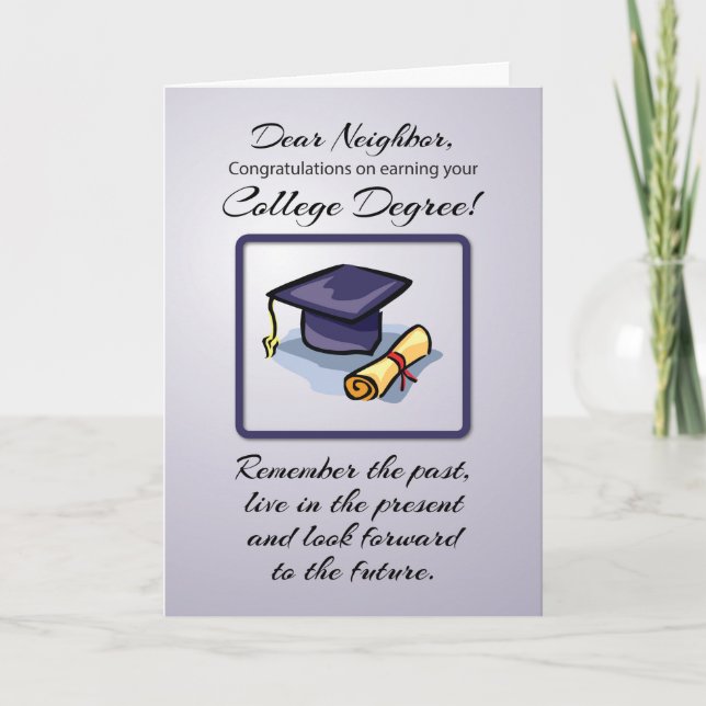 Neighbour, College Graduation, Remember the Past Card (Front)