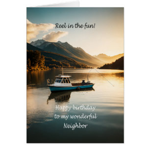 Neighbour Fishing From a Boat Birthday