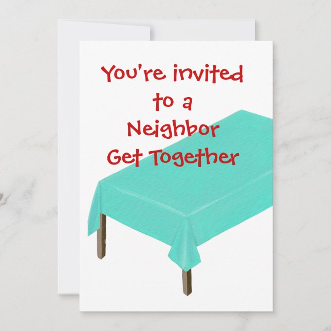 Neighbour Get Together Invitations, customize Invitation (Front)