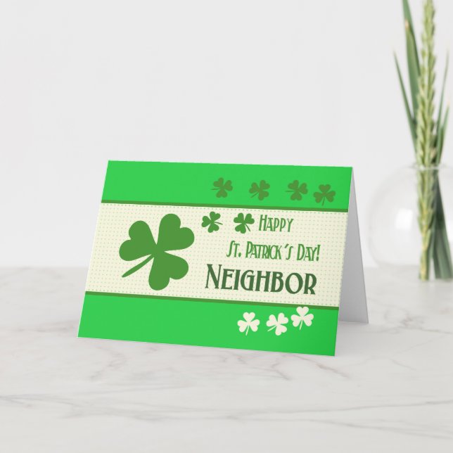 Neighbour Happy St. Patrick's Day Card (Front)