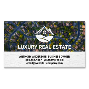 Neighbourhood Bird Eye View Magnetic Business Card