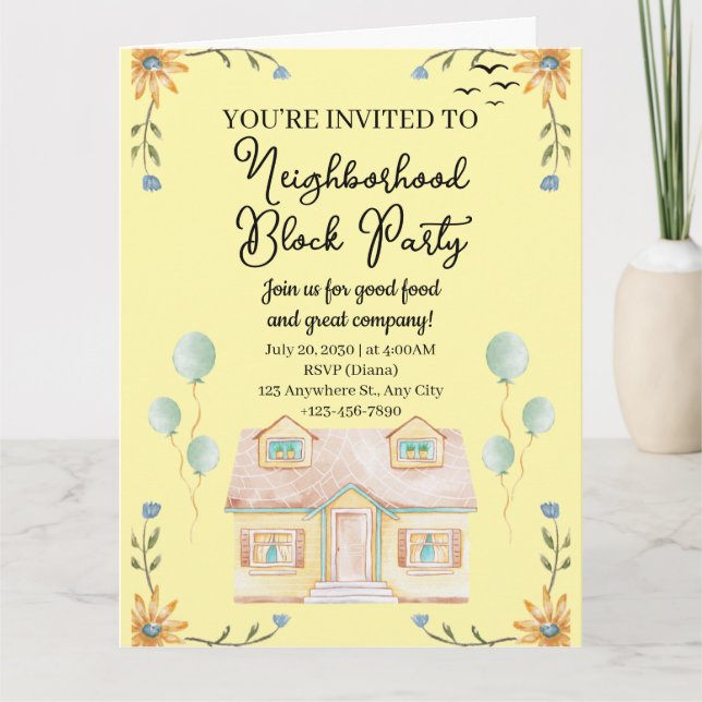 Neighbourhood Block Party Card (Front)
