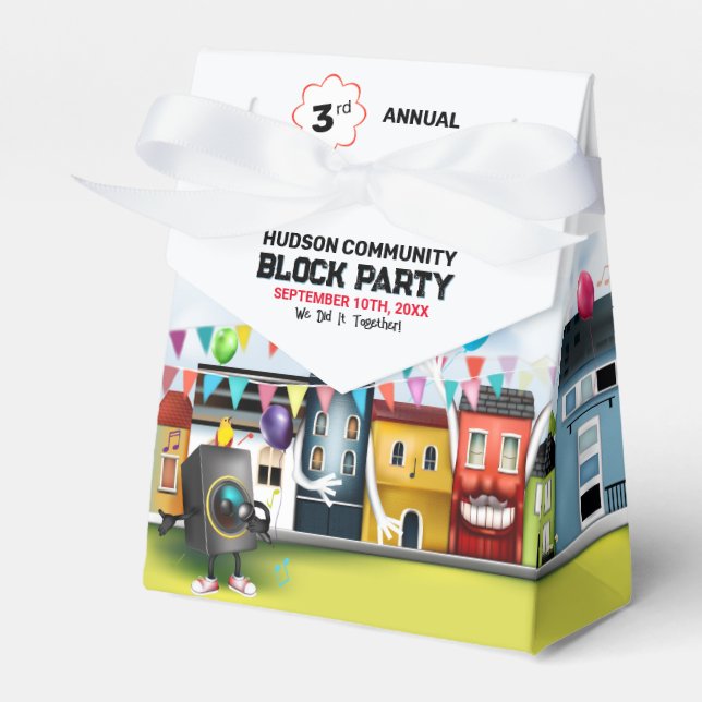 Neighbourhood Block Party Favor Box (Front Side)