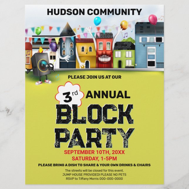 Neighbourhood Block Party Flyer (Front)