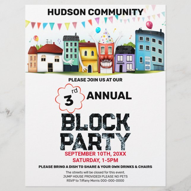 Neighbourhood Block Party Flyer (Front)