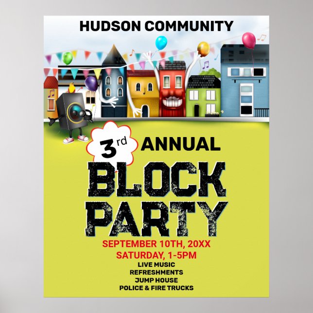 Neighbourhood Block Party Poster (Front)
