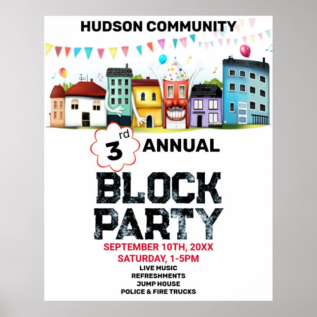 Neighbourhood Block Party Poster (Front)