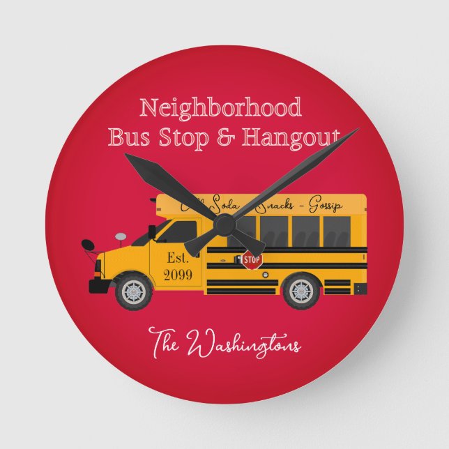 Neighbourhood Bus Stop & Hangout Clock (Front)