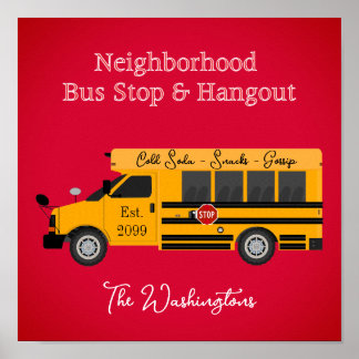 Neighbourhood Bus Stop & Hangout Poster Print