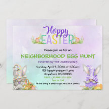 Neighbourhood Easter Egg Hunt Invitation
