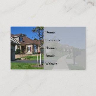 Neighbourhood & Grey Welcome Mat Real Estate Agent Business Card