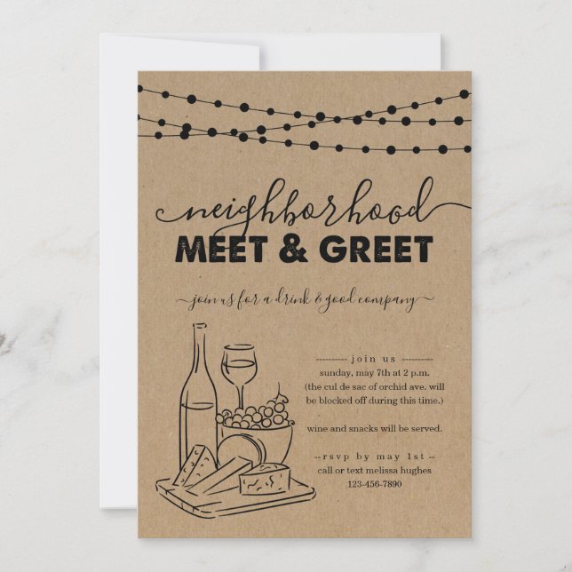 Neighbourhood Meet & Greet Party Invitation (Front)