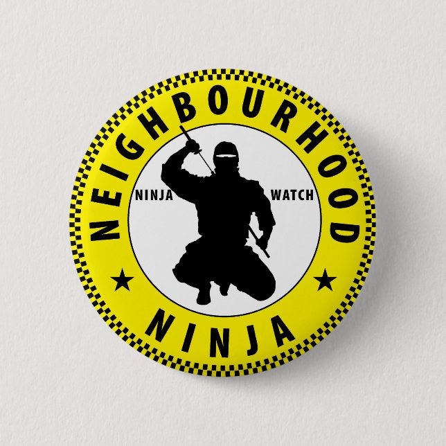 neighbourhood Ninja 2 Inch Round Button (Front)