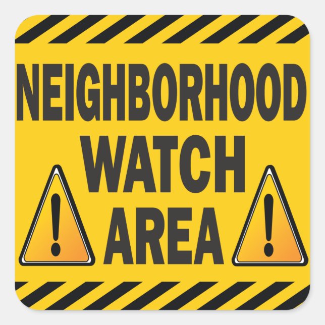 Neighbourhood Watch Area Square Sticker (Front)