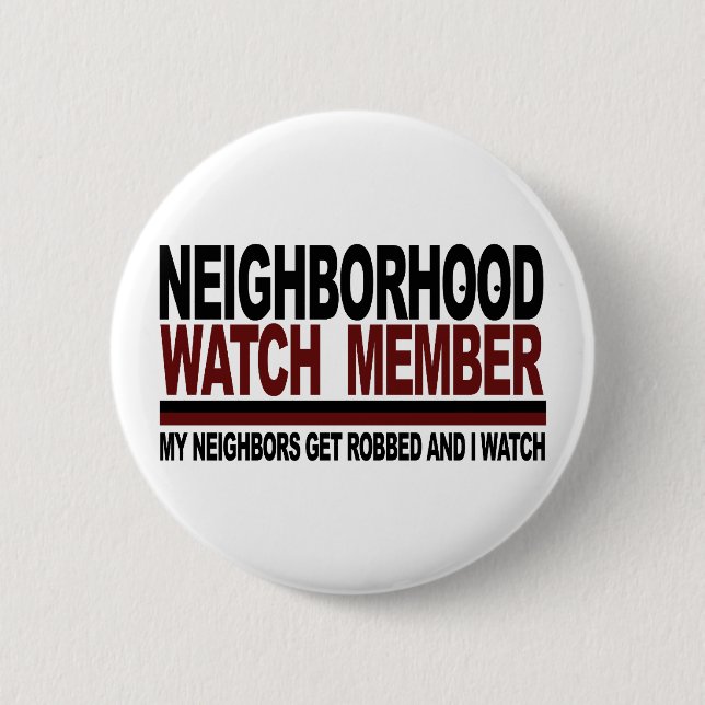 Neighbourhood Watch Member 2 Inch Round Button (Front)
