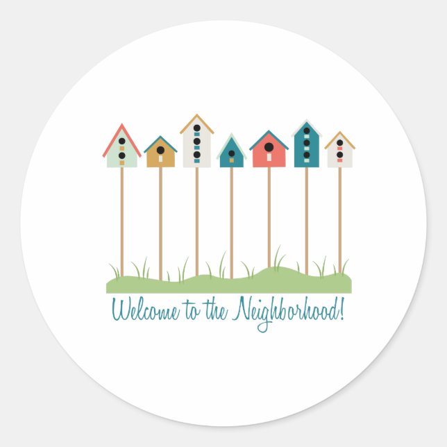 Neighbourhood Welcome Classic Round Sticker (Front)