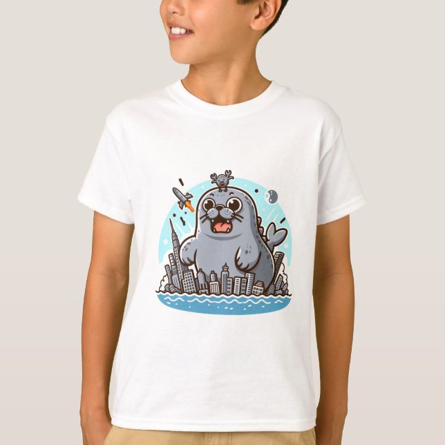 Neil The Godzilla Seal T-Shirt (Front)
