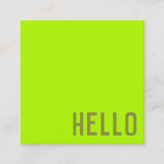 Neim  Lime -  HELLO Square Business Card