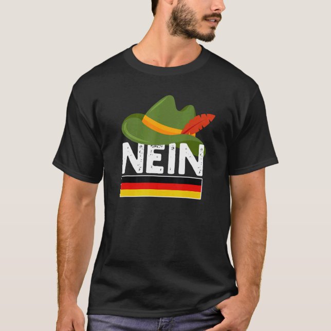 Nein German No Saying Pun Germany T-Shirt (Front)