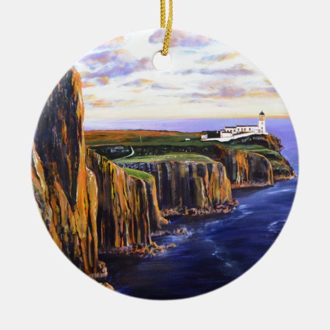 Neist Point - Isle of Skye Ceramic Ornament (Front)
