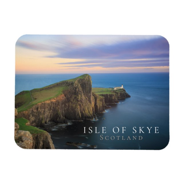 Neist point lighthouse on Skye at sunset Magnet (Horizontal)