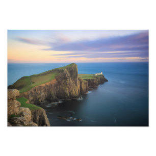 Neist point lighthouse on Skye at sunset Photo Print