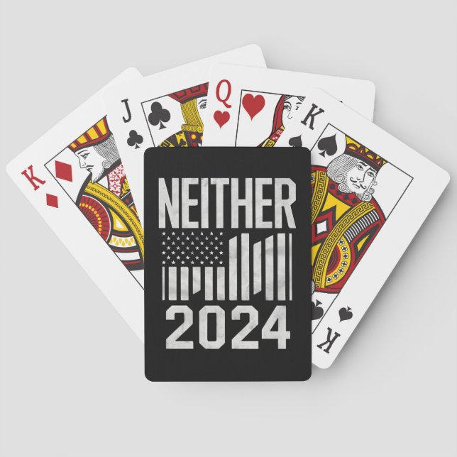 Neither 2024 Funny Political Election 2024  Playing Cards (Back)