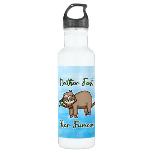 Neither Fast nor Furious Lazy Sloth on Tree Branch 710 Ml Water Bottle
